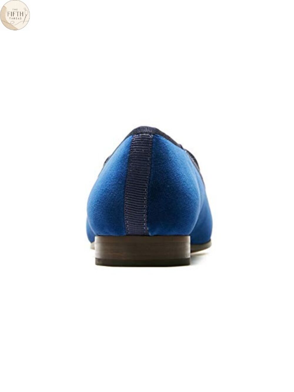 Velvet Loafer Flat with Embroidery Slip-On Smoking Slippers - Picture 3 of 6